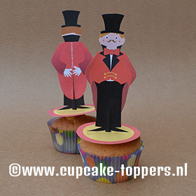 Afbeelding van de cupcake topper Circusdirecteur