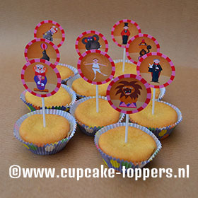 Afbeelding van de cupcake topper Circus