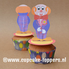 Afbeelding van de cupcake topper Clown