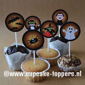 Afbeelding van de cupcake topper Halloween