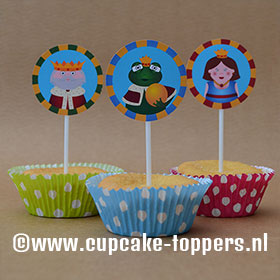 Afbeelding van de cupcake topper Kikkerkoning