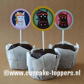 Afbeelding van de cupcake topper Paardjes