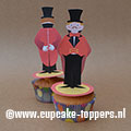 Afbeelding van de cupcake topper Circusdirecteur