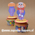 Afbeelding van de cupcake topper Clown