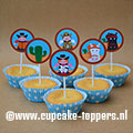 Afbeelding van de cupcake topper Cowboys