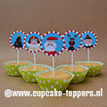 Afbeelding van de cupcake topper Kerstmis