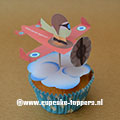 Afbeelding van de cupcake topper Piloot