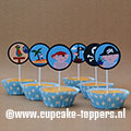 Afbeelding van de cupcake topper Piraten