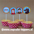 Afbeelding van de cupcake topper Roodkapje