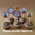 Afbeelding van de cupcake topper Safari