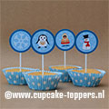 Afbeelding van de cupcake topper Winter