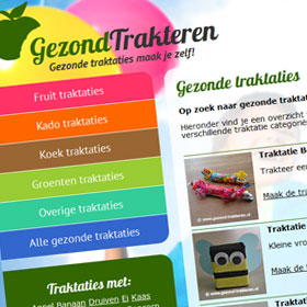 afbeelding van de website www.gezond-trakteren.nl